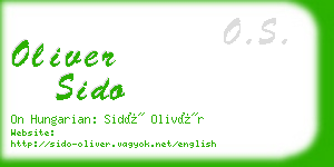 oliver sido business card
